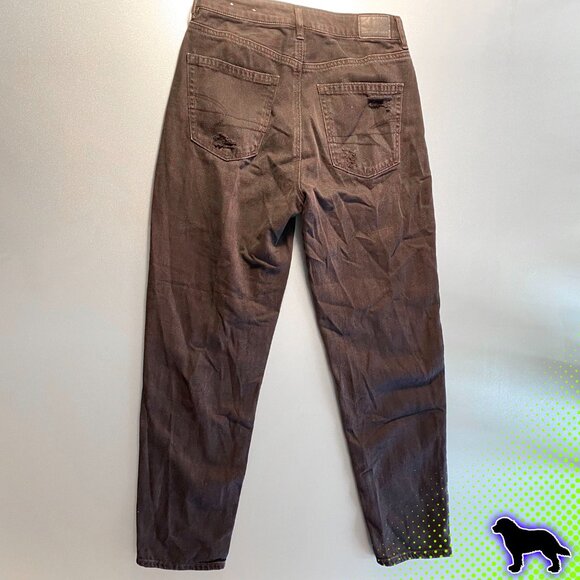 American Eagle Outfitters Black Distressed Jeans Denim Size 2 Mid Rise - Picture 2 of 7